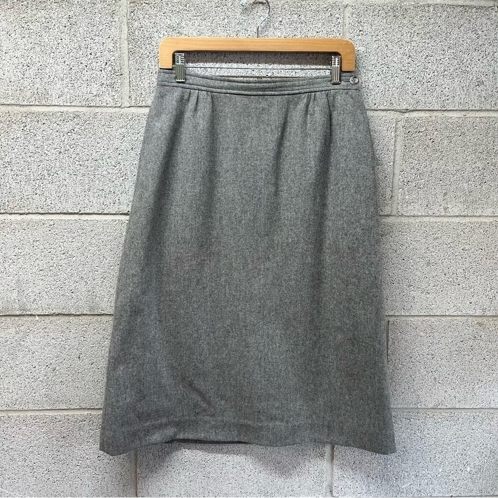Vintage Herman Geist Wool Skirt in Gray